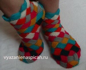 Вязание носков в стиле энтерлак